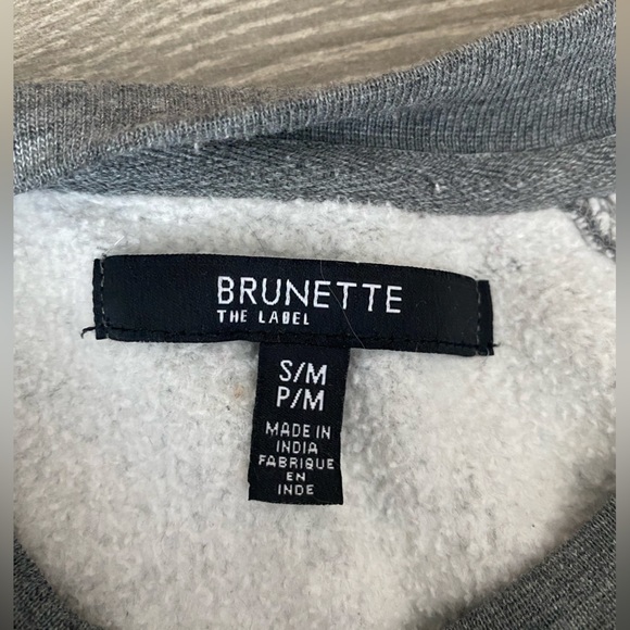 Brunette the Label ‘Fries before Guys’ Grey Sweatshirt - Picture 2 of 3